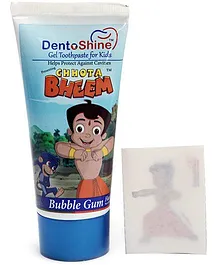 DentoShine Chhota Bheem Gel Toothpaste For Kids - Bubble Gum Flavour