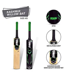SYN6 Kohli Syndicate Light Weight Well Balanced Kashmir Willow Cricket Bat - Size HS