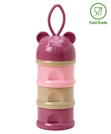 Milk Powder Container Kitty Shaped Top 3 Racks 120 ml Each - Multicolor