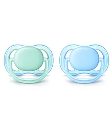 Avent  Free Flow Soother Pack of 2 - Blue Green