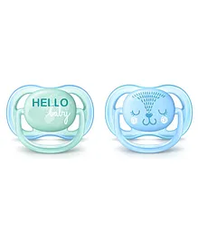 Avent Soother Pack of 2 - Blue Green