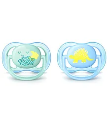 Avent Free Flow Soothers Pack of 2 - Blue Green