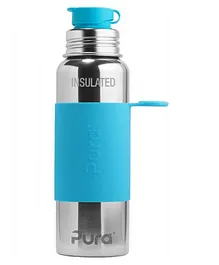Pura Stainless Steel Anti Colic Insulated Sports Water Bottle Blue - 650 ml