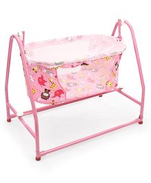 mothertouch nest cradle animal print  pink