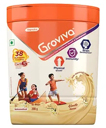 Groviva Child Nutrition Vanilla Flavour Supplement Jar - 200 gm 