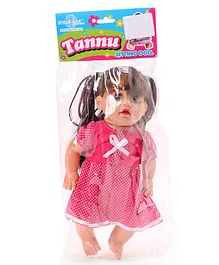 Speedage Tannu Doll In Polka Dot Frock - Height 28.5 cm (Color May Vary)