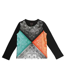 Wear Your Mind All Over Print Full Sleeves Tee - Multi Color