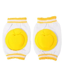 Yellow Bee Pink Knee Protection Pads for Crawling Babies - Yellow