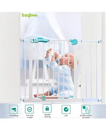 Baybee Auto Close Safety Gate with Extension Door - Green