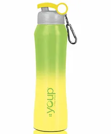 Youp Thermosteel Insulated Double Wall  Green Yellow Color Water Bottle  Passion - 900 ml