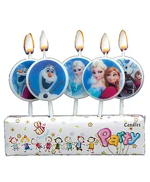 Funcart Frozen Princess Cake Candles Set Of 5 - Multicolor