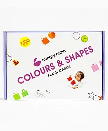 Hungry brain Colors & Shapes 24 Flash Card- Multi Color 