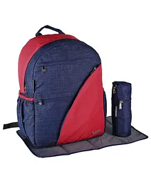 My Milestones Diaper Bag Backpack Suave - Denim Maroon