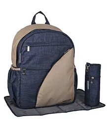 My Milestones Diaper Bag Backpack Suave - Denim Beige