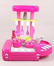 Pretend Play Kitchen Set With Light & Sound - Pink