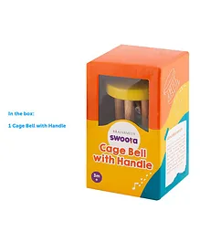 Brainsmith Swoora Cage Bell With Handle - Blue Yellow