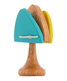 Brainsmith Swoora Triangle Castanet - Blue Yellow