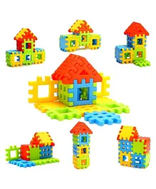 Skylofts Chocozone Multi Color House Building Blocks with Smooth Rounded Edges - 83 Pieces