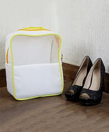 My Gift Booth Travel Shoe Organizer - White And Yellow