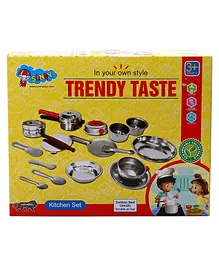 Sunny Trendy Taste Steel Kitchen Set - Silver
