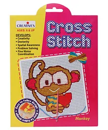 Creative Cross Stitch Kit Monkey - Multicolour