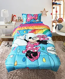Pace Disney Minnie Mouse Rainbows Single Bed Comforter - Blue Pink
