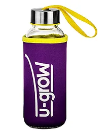 U-Grow Glass Bottle with Thermally Insulated Purple Cover - 308 ml