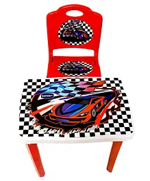 Kuchikoo Car Small Table Chair Combo - Red 