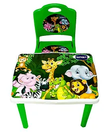 Kuchikoo Jungle Small Table Chair Combo - Green
