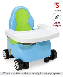 Baby Booster Seat with Adjustable Height - Blue Green