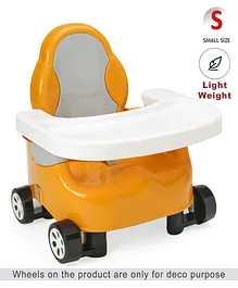 Baby Booster Seat with Adjustable Height - Orange Grey