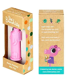 The Brushies Pinkey The Pig Finger Toothbrush - Pink