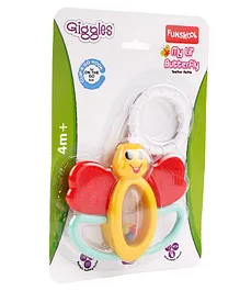 Giggles My Little Butterfly Teether Rattle - Yellow Red