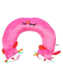 1st Step Rabbit Faced Neck Support Pillow - Pink