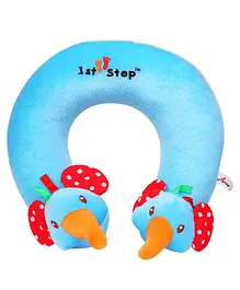 1st Step Elephant Faced Neck Support Pillow - Blue