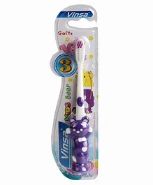 Passion Petals Bear Design Toothbrush - Purple