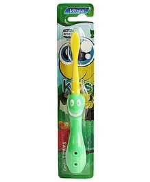 PASSION PETALS Smile Design Foldable Toothbrush - Green Yellow