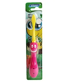 PASSION PETALS  Smile Design Foldable Toothbrush - Pink Yellow