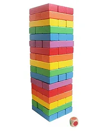 Webby Wooden Stacking Tower Game Multicolour - 48 Pieces 