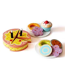 Shumee Wooden Dessert Set Multicolour - 15 Pieces