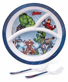 Marvel Avengers Print Kids Feeding Set of 3 - Blue
