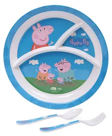 Peppa Pig Print Kids Feeding Set of 3 - Blue