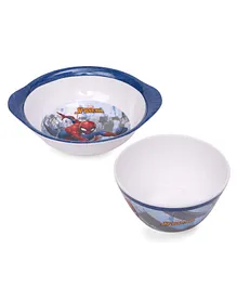 Marvel Spider Man Print Servewell Ear Bowl and Cone Bowl - Blue White 