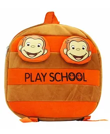 Hello Toys Monkey Play School Soft Toy Bag Orange - 15 Inches