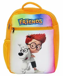 Hello Toys Friends Cartoon Printed 3 Compartments Soft Toy Bag Multicolor - 15 Inches