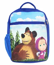 Hello Toys Teddy Bear Cartoon Printed 3 Compartments Soft Toy Bag Multicolor - 15 Inches