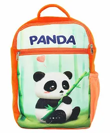 Hello Toys Panda Cartoon Printed 3 Compartments Soft Toy Bag Multicolor - 15 Inches