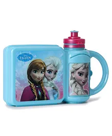 Disney Frozen Lunch Box With Water Bottle - Blue