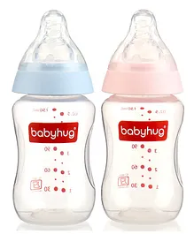 Babyhug Standard Neck Polypopylene Sterilizable Feeding Bottle Pack of 2 - 150 ml Each