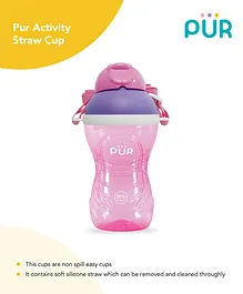 Pur Activity Straw Cup Pink 390 ml